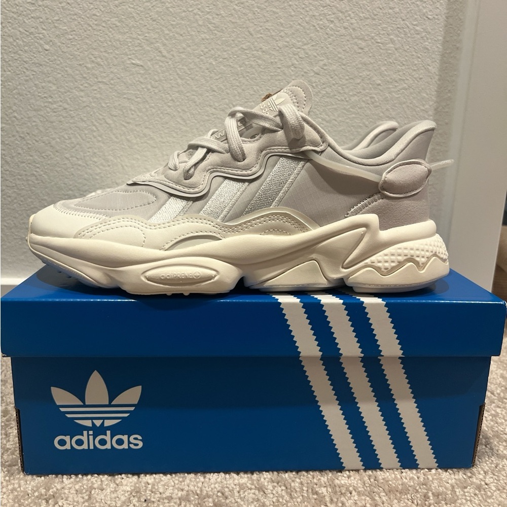 Adidas Ozweego White and Gray Sneakers